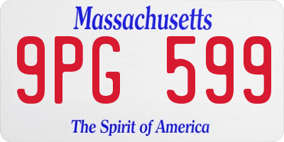 MA license plate 9PG599