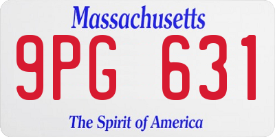 MA license plate 9PG631