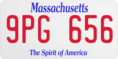 MA license plate 9PG656