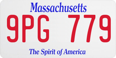 MA license plate 9PG779