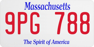 MA license plate 9PG788