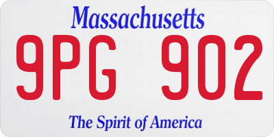 MA license plate 9PG902