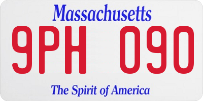 MA license plate 9PH090