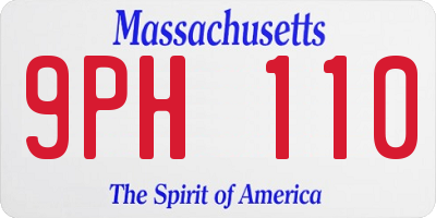 MA license plate 9PH110