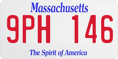 MA license plate 9PH146