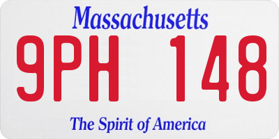 MA license plate 9PH148