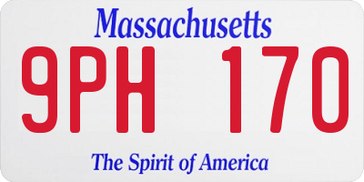 MA license plate 9PH170