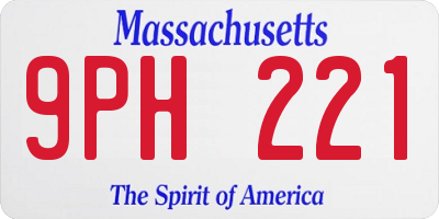 MA license plate 9PH221