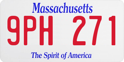 MA license plate 9PH271