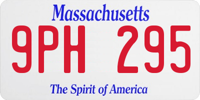 MA license plate 9PH295