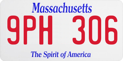 MA license plate 9PH306