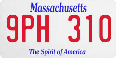 MA license plate 9PH310