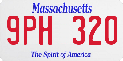 MA license plate 9PH320