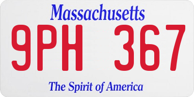 MA license plate 9PH367