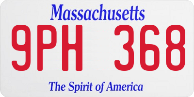 MA license plate 9PH368
