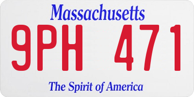 MA license plate 9PH471