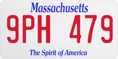 MA license plate 9PH479