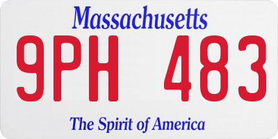 MA license plate 9PH483