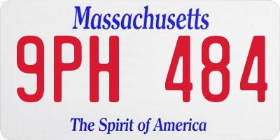 MA license plate 9PH484