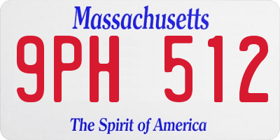 MA license plate 9PH512