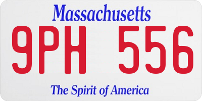 MA license plate 9PH556