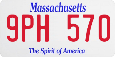 MA license plate 9PH570