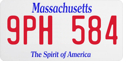 MA license plate 9PH584