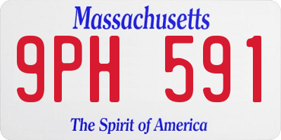 MA license plate 9PH591