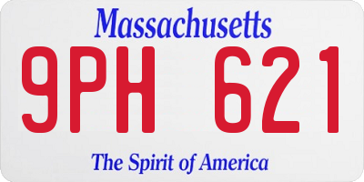 MA license plate 9PH621