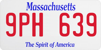MA license plate 9PH639