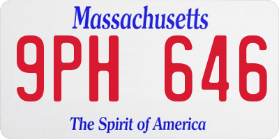 MA license plate 9PH646