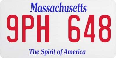 MA license plate 9PH648