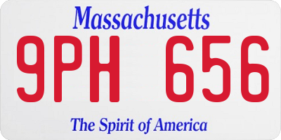 MA license plate 9PH656
