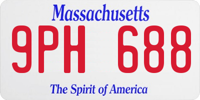 MA license plate 9PH688