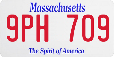 MA license plate 9PH709