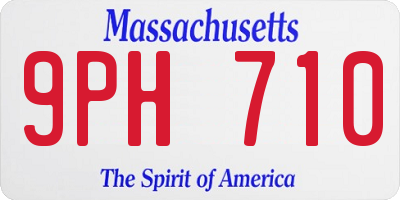 MA license plate 9PH710