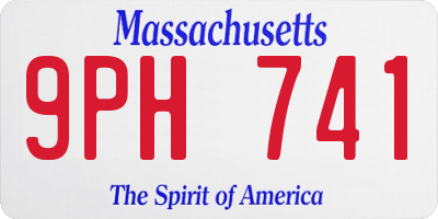 MA license plate 9PH741