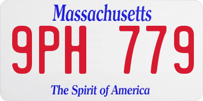 MA license plate 9PH779