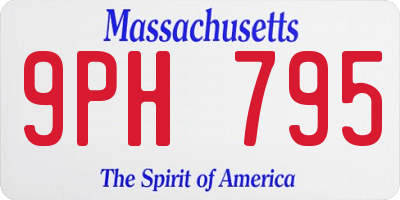 MA license plate 9PH795