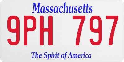 MA license plate 9PH797