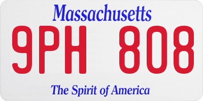 MA license plate 9PH808