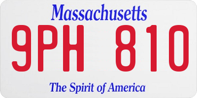 MA license plate 9PH810