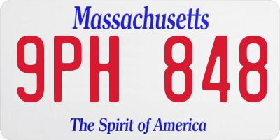MA license plate 9PH848