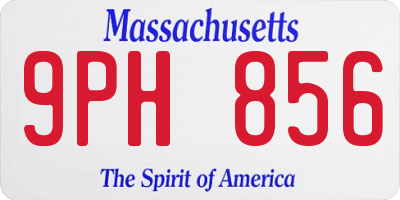 MA license plate 9PH856
