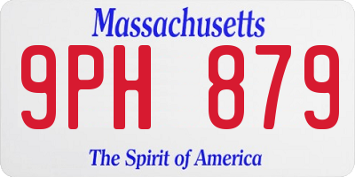 MA license plate 9PH879
