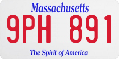 MA license plate 9PH891