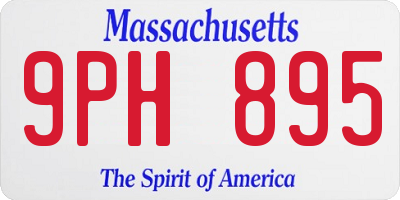 MA license plate 9PH895