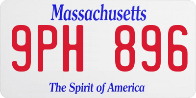 MA license plate 9PH896