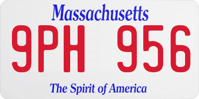 MA license plate 9PH956