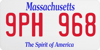 MA license plate 9PH968